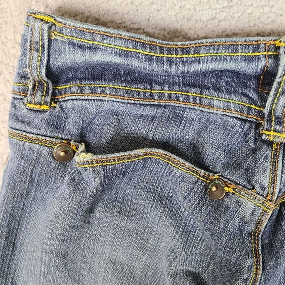 Vintage Marlow‎ Jeans Crop Size 5 Blue Japanese Denim Cotton Blend Snap Button - Picture 11 of 16